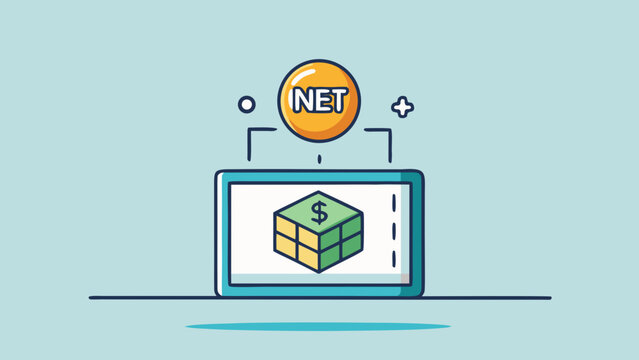 Icon displaying Net Asset Value within a box illustration