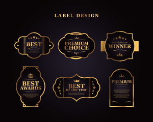 고급 금박 라벨 템플릿 08
