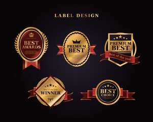 고급 금박 라벨 템플릿 09
