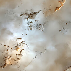 Grunge Beige Concrete Wall Texture Background with Peeling Plaster. Weathered Old Stone Surface with Rough Cracks. Vintage Abstract Stucco Design for Urban Wallpaper and Rustic Backdrops.