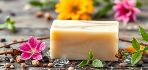 Luxurious natural bar soap, crafted with botanicals,  bath soap,   earth tones