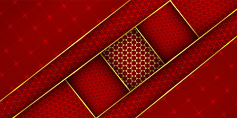 Red geometric background. Vector illustration.