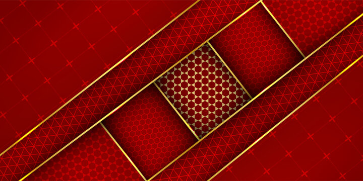 Red geometric background. Vector illustration.