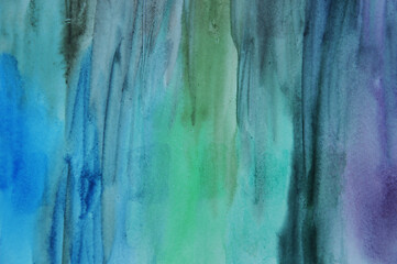 Watercolor abstract hand painted stripes, abstract brush stroke pattern.