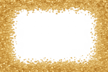 Gold glitter border frame creating shiny texture
