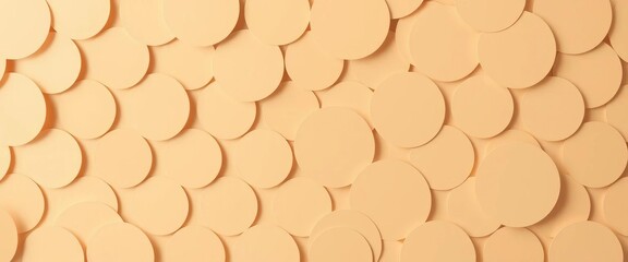 Soft, overlapping beige circles forming an abstract pattern, visual, color