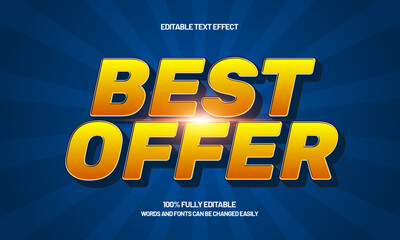 best offer editable text effect