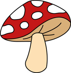 single illustration of A mushroom