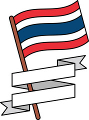 illustration logotype of Thailand flag