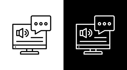 Screen Reader White Icon Set Design