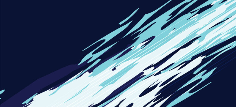 Abstract geometric ice car livery wrap background vector design blue rebel grunge flame, lightning, thunder, claw art racing speed , pattern spikes arrow dragon sporty esport gaming banner