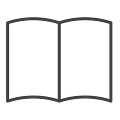 開いた本を表現したシンプルなアイコン