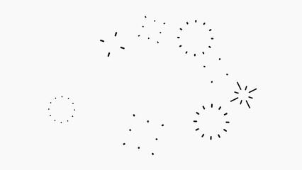 Abstract circular pattern of dots and lines on white background graphic design