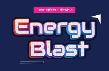 Energy Blast text effect editable