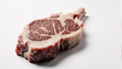 Raw Ribeye Steak - Fresh Cut of Beef with Bone.