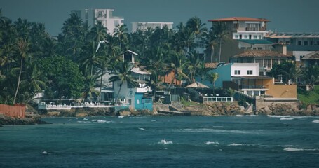 Sri Lanka, Unawatuna. Lesser crested tern bird hunting for fishes in ocean. Thalasseus bengalensis is a tern in the family Laridae.