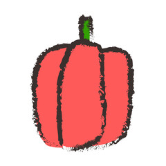 赤いパプリカのイラスト