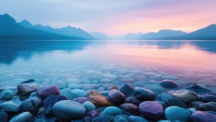 Body of water with a rocky shoreline