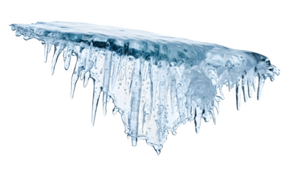 Melting Icicles, isolated on transparent background