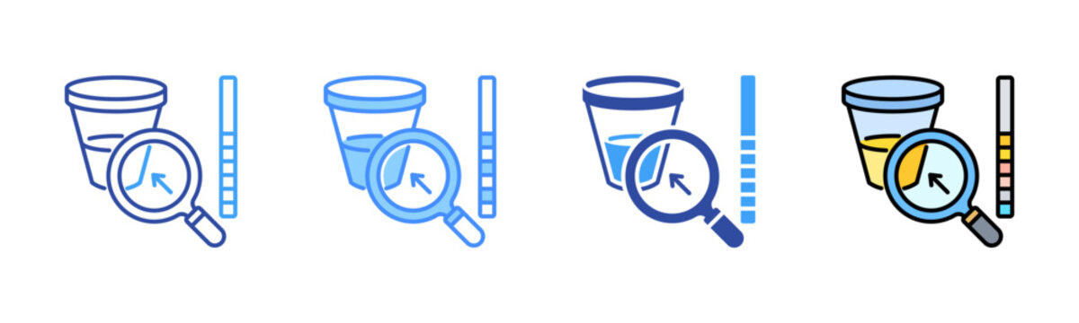 Urine Test Icon, Multi Styles Icon Set