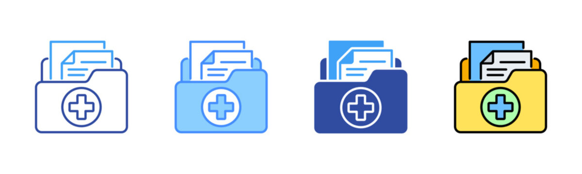 Medical History Icon, Multi Styles Icon Set