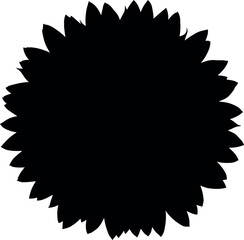 Black starburst shape graphic element