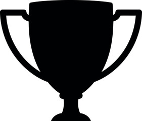 Black trophy silhouette icon