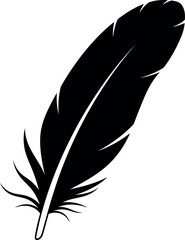 Black feather silhouette