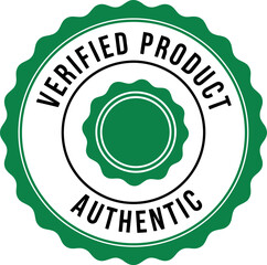 Verified product authentic stamp green seal