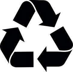 Recycle symbol black icon