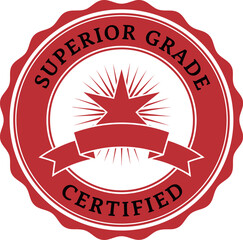 Premium quality certified seal badge