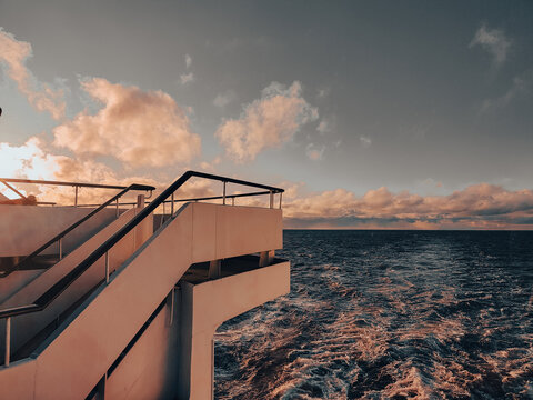 Ferry departing from Gdansk towards Sweden - Powered by Adobe