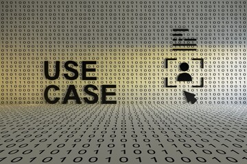 USE CASE concept text sunlight 3D illustration
