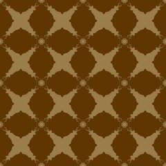 Monochromatic Brown Ornamental Seamless pattern 