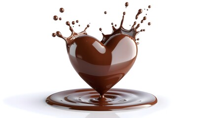 Chocolate Heart Splash Melt Dessert Sweet Romance