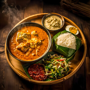 Set Dulang Gulai and Ulam Kampung. 
