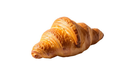 Golden Croissant, isolated on transparent background