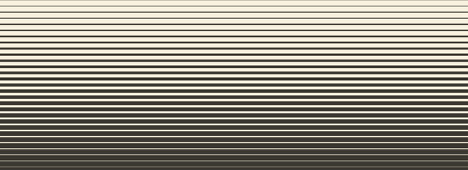 Fototapeta premium Retro linear halftone gradation texture. Fading thick to thin line gradient pattern. Parallel repeating stripe transition background. Vector horizontal strip wallpaper for overlay, print, cover design
