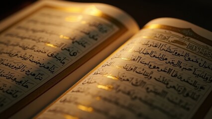 Open Holy Quran With Glowing