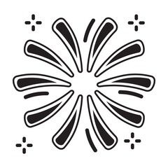 Illustration vector graphic of Festive Firework Graphic Design Element_Glyph Icon