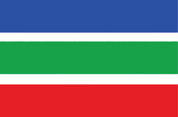 Three horizontal stripes in blue green and red colors isolated graphic element on transparent background