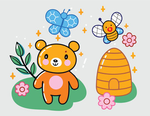 Obraz premium cute bear illustration