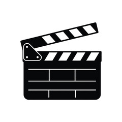 Fototapeta premium Black and white clapperboard for film production and movie making