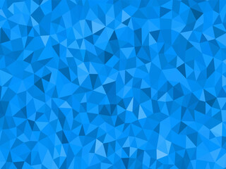Low Poly Geometric Style Triangle Background Illustration in Shades of Blue