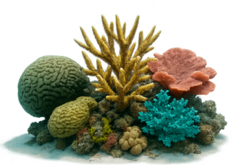 Coral Reef Variety: An exquisite array of colorful corals, showcasing the intricate beauty and biodiversity of a vibrant underwater ecosystem.