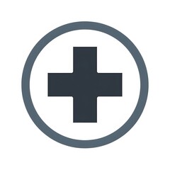 Obraz premium Medical cross outline illustration used for healthcare identification and emergency first aid support signs