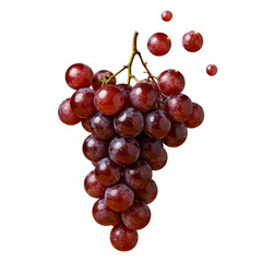 Bunch of fresh red grapes with water drops
