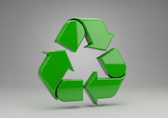 Obraz premium Promote Sustainability with a Vibrant Green Recycle Symbol for Eco-Friendly Campaigns and Corporate Social Responsibility Initiatives, Showcasing a Commitment to the Environment