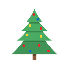 Obraz premium Decorated Christmas Tree With Colorful Ornaments On Transparent Background