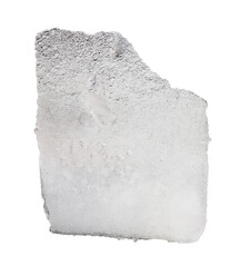 A piece of ice isolated on a transparent background